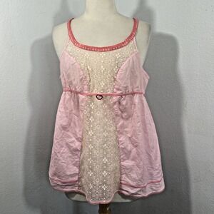 Victorias‎ Secret Angels Babydoll Nightie S Pink Lace Dollette Coquette Lingerie